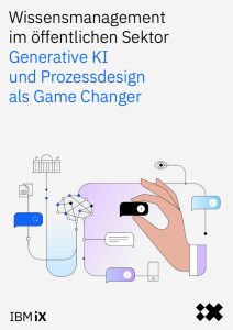 Titel auf dem Deckblatt: Wissensmanagement im öffentlichen Sektor – Generative KI und Prozessdesign als Game Changer 