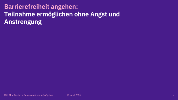 Titel der Präsentation: Barrierefreiheit angehen – Teilnahme ermöglichen ohne Angst und Anstrengung